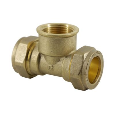 Equal-Tee-Female-Iron-DZR-Compression-Fitting