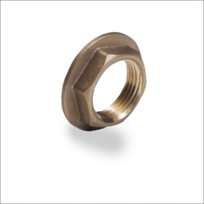 Flanged-Back-Nut-Brass-Threaded-Fitting