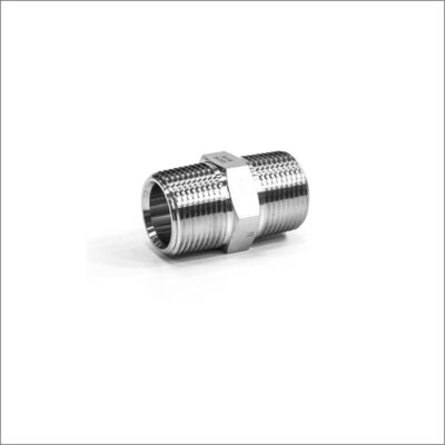 Hexagon-Nipple-BSPT-NPT-316-Stainless-Steel-Hydraulic-Fitting