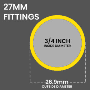 Yellow Key Clamp Fittings for 27MM (3/4") OD Tube Q1/A27/K5