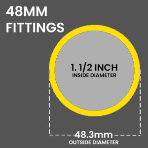 Yellow Key Clamp Fittings for 48MM (1-1/2″) OD Tube Q4/D48/K8