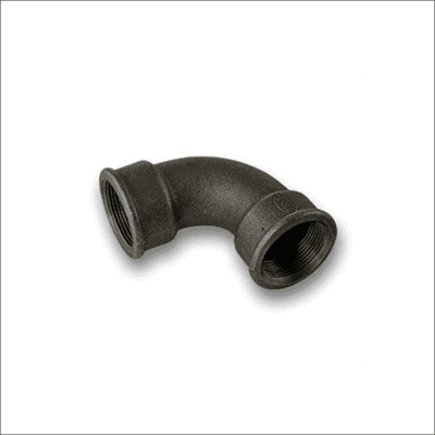 Black-Malleable-Iron-Short-Bend-Female-Female-90-Degree